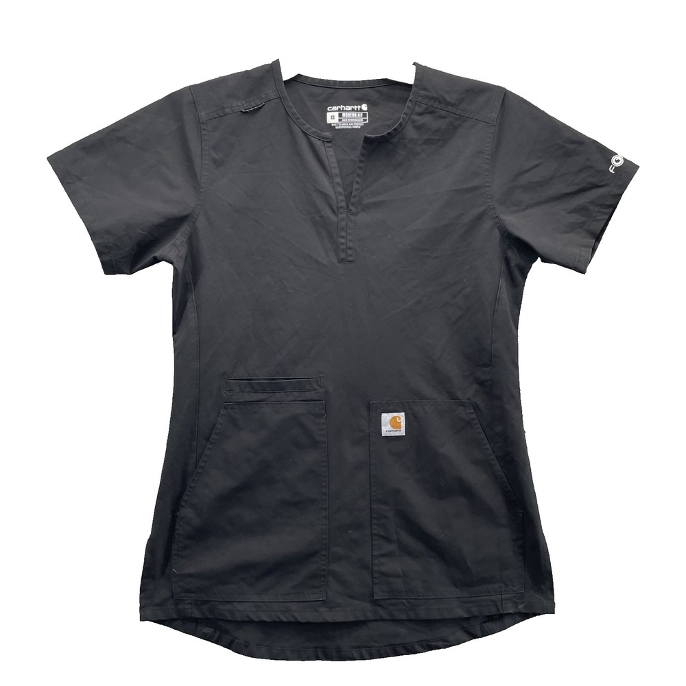 Carhartt Force Scrub Top‎ Women's XS Professional Medical Uniform Workwear Tech